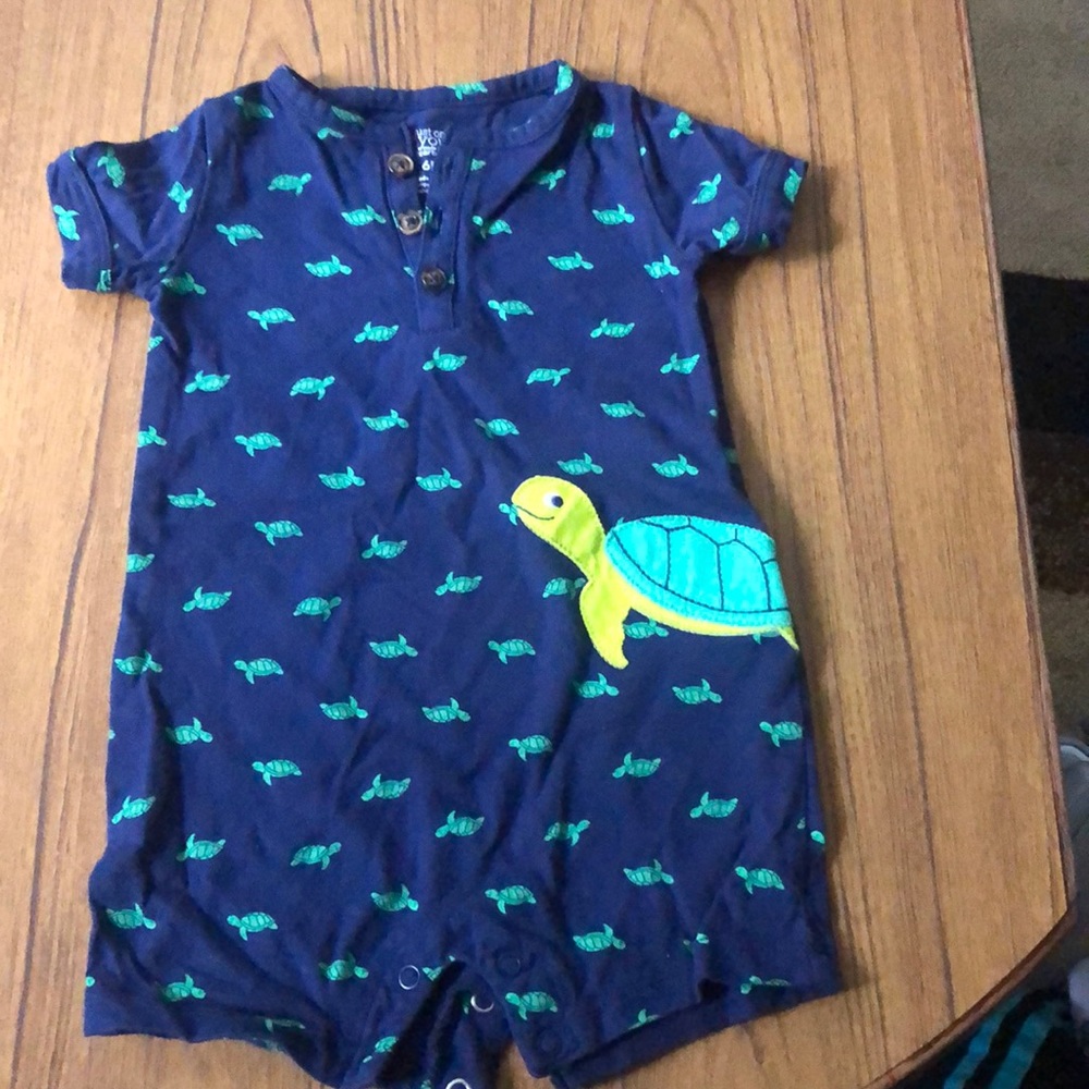Cute six months Onesie shorts with Turtles